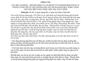 Công văn 2753/LĐTBXH-BHLĐ hướng dẫn xây dựng Danh mục nghề, công việc đặc biệt nặng nhọc độc hại, nguy