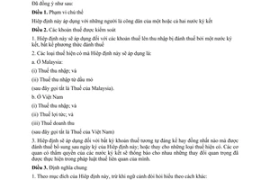 Hiệp định nhằm tránh đánh thuế hai lần và ngăn cản việc trốn tránh nghĩa vụ TC