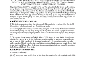 Thông tư 71 TC/HCSN quy định chế độ trang bị điện thoại tại nhà riêng cán bộ làm việc cơ quan, doanh nghiệp Nhà nước, lực lượng vũ trang, đoàn thể