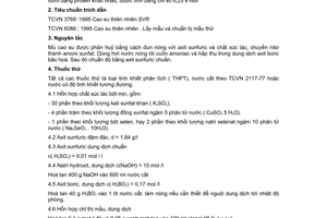 Tiêu chuẩn Việt Nam TCVN 6091:1995 về cao su thiên nhiên – xác định hàm lượng nitơ