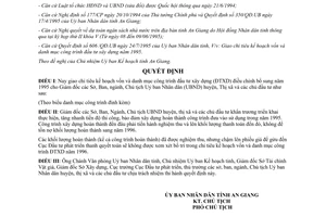 Quyết định 833/QĐ-UB giao vốn đầu tư xây dựng quí IV điều chỉnh bổ sung 1995 An Giang