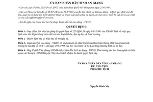 Quyết định 834/QĐ-UBND 1995 chấm dứt 223/QĐ-UB phí đăng kiểm thiết bị chịu áp lực nâng An Giang
