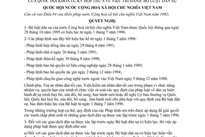 Nghị quyết thi hành Bộ luật dân sự