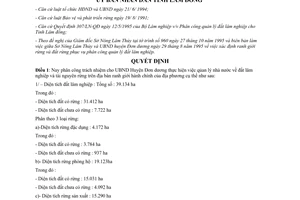 Quyết định 1195/QĐ-UB 1995 phân công quản lý đất lâm nghiệp Đơn Dương Lâm Đồng