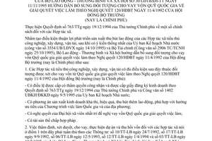 Thông tư 30/LĐTBXH-TT bổ sung đối tượng cho vay vốn quỹ Quốc gia giải quyết việc làm theo Nghị quyết 120/HĐBT