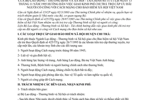 Thông tư liên tịch 31/TT-LB giao kinh phí chi trả trợ cấp ưu đãi người có công cách mạng cho bảo hiểm xã hội Việt Nam