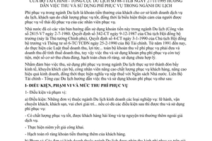 Thông tư liên bộ 88-TTLB hướng dẫn thu sử dụng phí phục vụ ngành du lịch