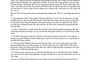 Chỉ thị 32/CT.UB năm 1995 Công tác thu thuế sử dụng đất Nông nghiệp năm 1996 An Giang