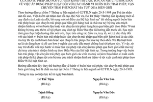 Thông tư liên nghành 05/TTLN hướng dẫn áp dụng pháp luật hành vi buôn bán vận chuyển trái phép chất ma tuý qua biên giới