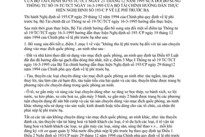 Thông tư 93-TC/TCT lệ phí trước bạ sửa đổi Thông tư 19-TC/TCT