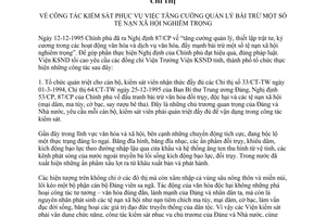 Chỉ thị 01/CT công tác kiểm sát phục vụ tăng cường quản lý bài trừ tệ nạn xã hội nghiêm trọng