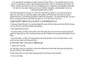 Thông tư liên bộ 02TT/LB hướng dẫn lập quỹ đầu tư phát triển quỹ phúc lợi chi phí quản lý giao khoán đất sử dụng sản xuất nông lâm nghiệp nhà nước