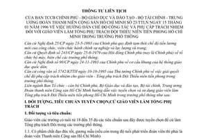 Thông tư liên tịch 23/TTLN hướng dẫn công tác phụ cấp trách nhiệm giáo viên làm tổng phụ trách Đội TNTP Hồ Chí Minh trường phổ thông