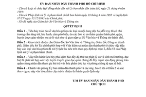 Quyết định 145/QĐ-UB-NCVX tiêu hủy văn hóa phẩm độc hại, cấm tàng trữ lưu hành, phổ biến