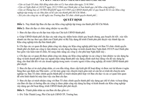 Quyết định 260/QĐ-UB-NCVX thành lập Ban Chỉ đạo khu công nghiệp tập trung thành phố Hồ Chí Minh