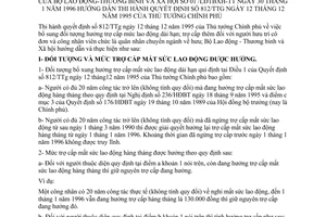 Thông tư 01/LĐTBXH-TT bổ sung đối tượng hưởng trợ cấp mức lao động dài hạn người hưu trí quân nhân chuyển ngành về hưu hướng dẫn Quyết định 812/TTg