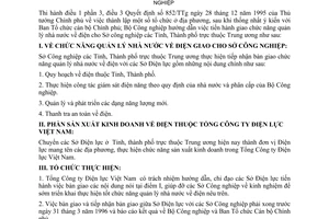 Thông tư 01/TT-TCCB Hướng dẫn chuyển giao chức năng Quản lý nhà nước về điện cho Sở công nghiệp