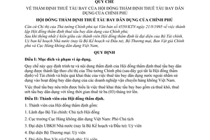 Quy chế 113/HĐTĐCP thẩm định thuê tầu bay dân dụng Chính phủ