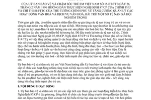 Thông tư 15-BT/TT tăng cường quản lý hoạt động văn hoá bài trừ tệ nạn xã hội nghiêm trọng hướng dẫn Nghị định 87/CP