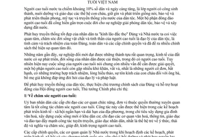 Chỉ thị 117-TTg chăm sóc người cao tuổi hỗ trợ hoạt động Hội người cao tuổi Việt Nam