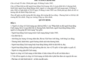 Quyết định 118-TTg hỗ trợ người có công cách mạng cải thiện nhà ở