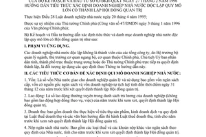 Thông tư 03/BKH-QLKT hướng dẫn tiêu thức xác định doanh nghiệp Nhà nước độc lập quy mô lớn thành lập Hội đồng quản trị