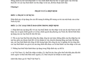 Hiệp định tránh đánh thuế hai lần ngăn ngừa việc trốn lậu thuế giữa Việt Nam  Bỉ