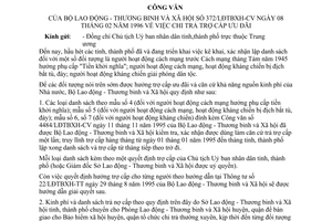 Công văn 372/LĐTBXH-CV chi trả trợ cấp ưu đãi