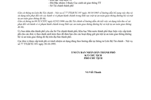 Công văn 577/UB-KT phân bổ kinh phí (đợt 2) từ nguồn thu phạt vi phạm trật tự an toàn giao thông tiếp tục thực hiện NĐ 36/CP