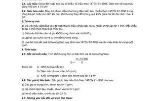 Tiêu chuẩn ngành 14TCN93:1996 về Vải địa kỹ thuật - Phương pháp xác định khối lượng đơn vị diện tích