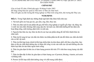 Nghị định 15-CP quản lý thức ăn chăn nuôi