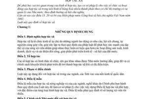 Luật hợp tác xã 1996 47-L/CTN