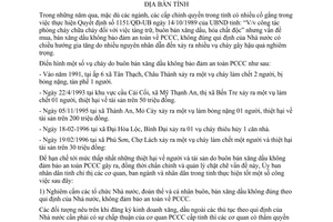 Chỉ thị 04/CT-UB  1996 cấm buôn bán xăng dầu không bảo đảm an toàn phòng cháy chữa cháy Bến Tre