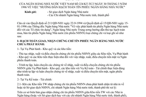 Công văn 224/KT-TC2 hướng dẫn hạch toán tín phiếu Ngân hàng Nhà nước
