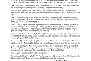 Quyết định 159-BNV/QĐ thành lập cơ sở chấp hành hình phạt người bị kết án tù trong trại giam