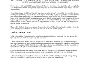 Thông tư 04/BYT-TT 1996 kết hợp trường đại học y bệnh viện trong đào tạo nghiên cứu phục vụ