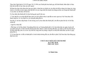 Công văn 1242/UB-KT lập thủ tục thuê đất công trình đầu tư xây dựng có vốn nước ngoài