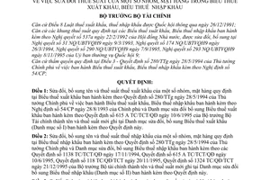 Quyết định 443TC/QĐ/TCT sửa đổi thuế suất nhóm, mặt hàng trong Biểu thuế xuất khẩu, Biểu thuế nhập khẩu