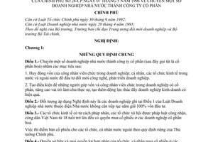 Nghị định 28-CP  chuyển doanh nghiệp Nhà nước thành công ty cổ phần