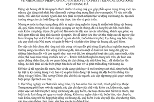 Chỉ thị 359/TTg biện pháp cấp bách bảo vệ phát triển động vật hoang dã