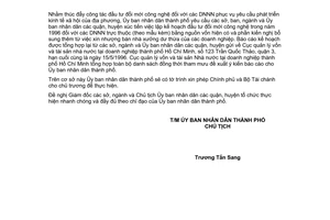 Công văn 1473/UB-NC về việc lập kế hoạch xin nhượng bán nhà xưởng dư thừa của các doanh nghiệp nhà nước do Ủy ban nhân dân thành phố Hồ Chí Minh ban h