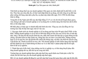 Công văn 1563TCHQ/KTTT xử lý nợ đọng thuế