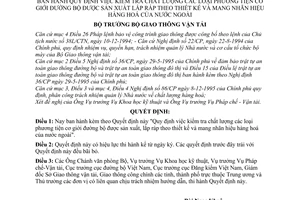 Quyết định 1259QĐ/KHKT-PCVT quy định kiểm tra chất lượng phương tiện cơ giới đường bộ được sản xuất lắp ráp thiết kế và mang nhãn hiệu nước ngoài