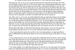 Chỉ thị 06/NH7-CT tăng cường công tác quản lý vay trả nợ nước ngoài