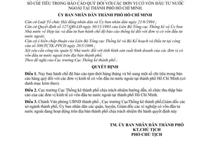 Quyết định 2751/QĐ-UB-KT chế độ báo cáo tạm thời hàng tháng và bổ sung chỉ tiêu báo cáo hàng quý đơn vị kinh tế vốn đầu tư nước ngoài