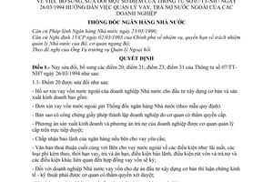 Quyết định 161/QĐ-NH7 quản lý vay, trả nợ nước ngoài của doanh nghiệp sửa đổi Thông tư 07/TT-NH7