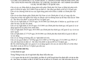 Thông tư 31-TC/TCĐN hướng dẫn thủ tục giải ngân vốn đầu tư dự án dân số sức khỏe gia đình hỗ trợ y tế quốc gia