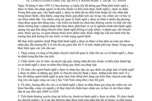 Chỉ thị 07/BYT-CT tăng cường công tác quản lý hành nghề y, dược tư nhân