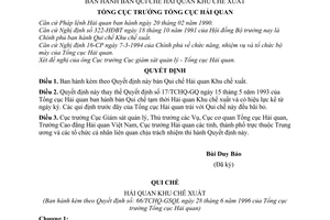 Quyết định 66/TCHQ-GSQL bản Qui chế hải quan Khu chế xuất