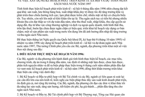 Chỉ thị 442-TTg  xây dựng kế hoạch phát triển kinh tế xã hội dự toán Ngân sách Nhà nước 1997 Thủ tướng Chính phủ